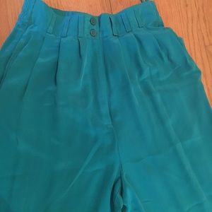 Vintage David Hollis 100% silk trousers